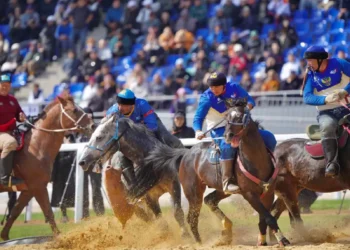 Қырғыздар Көшпенділер ойынындағы төрелікке наразылық білдіріп жатыр