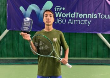 Жас теннисші Аңсар Ниетқалиев қатарынан үш титулды жеңіп алды