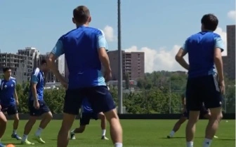 Ұлттық құрама Мажарстанмен ойын алдында жаттығу өткізді